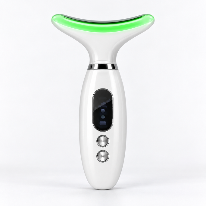 JawLume LED Neck & Jawline Massager — white finish