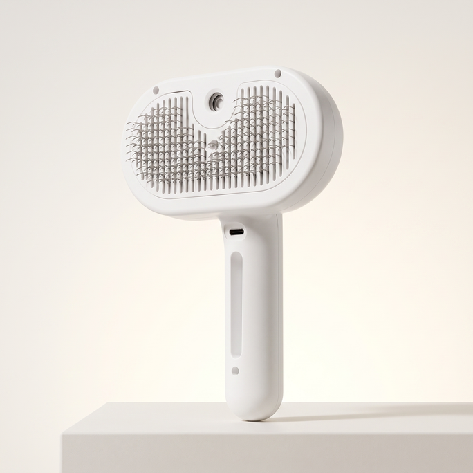 PetMist — Spray Grooming Brush for Dogs & Cats clean studio hero