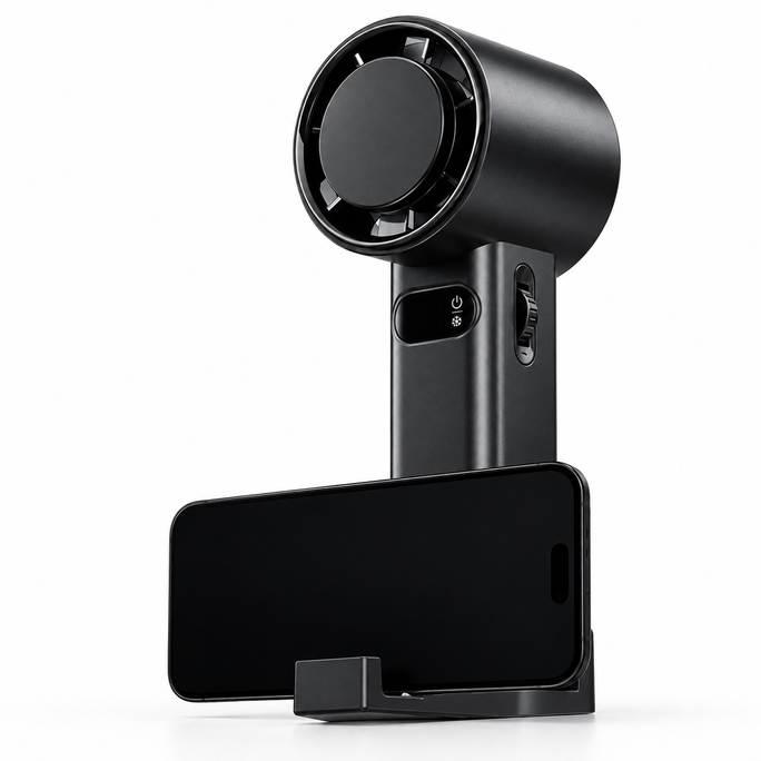 FrostGrip — Turbo Rechargeable Handheld Fan — studio product view 2