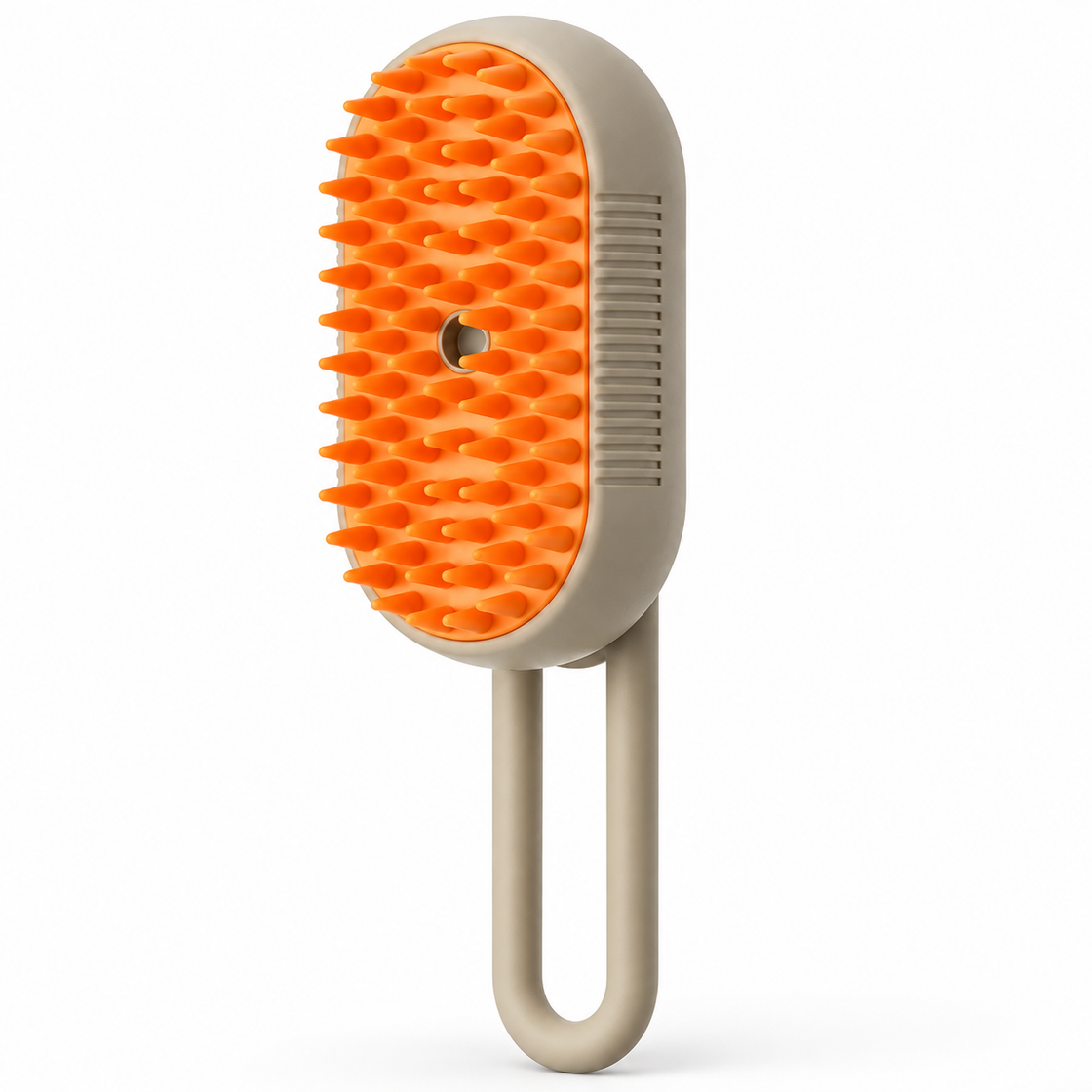 SteamGroom — 3-in-1 Electric Steam Pet Brush — clean white studio product photograph