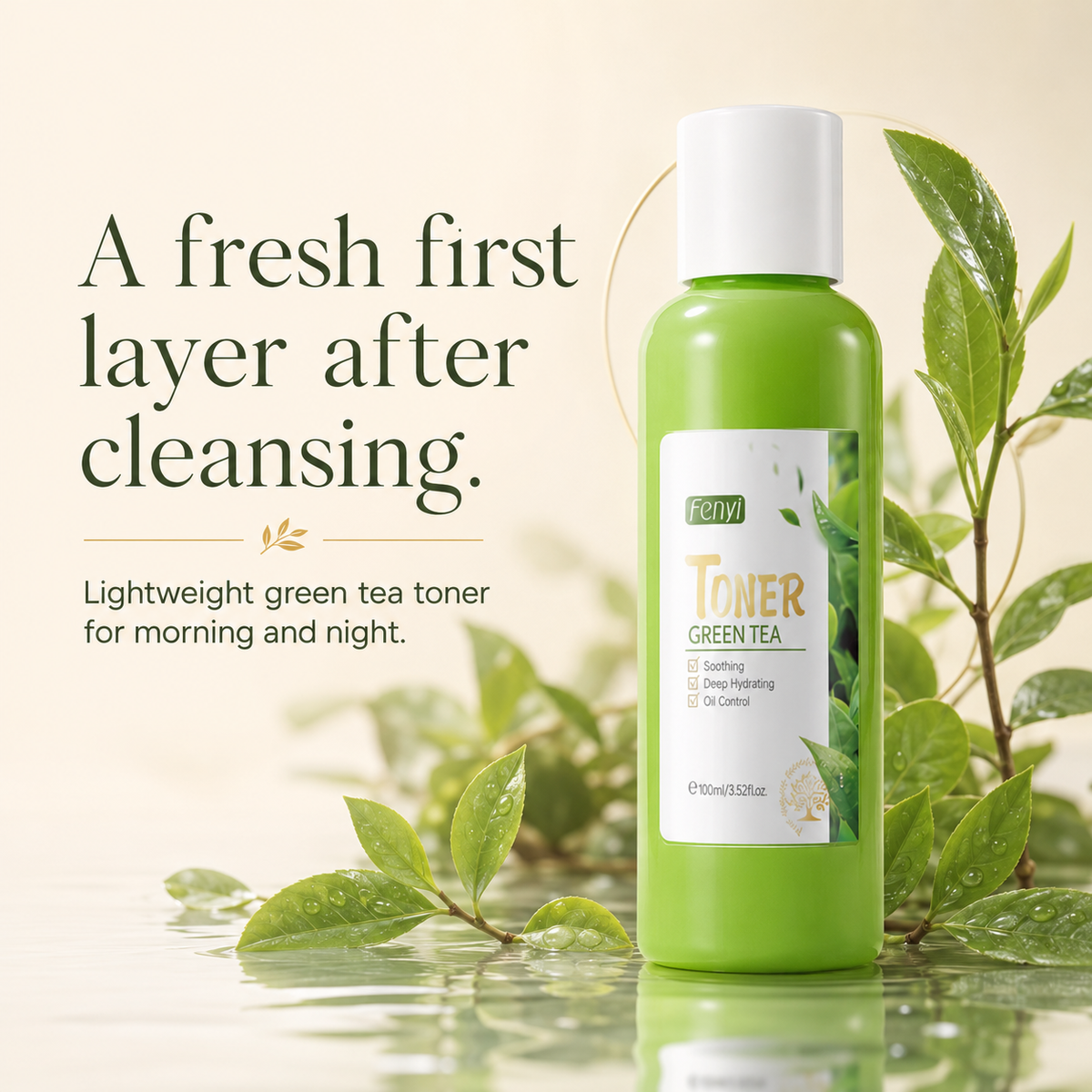 GreenLeaf green tea toner hero