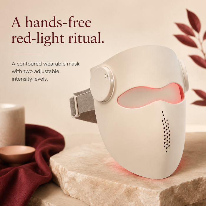 RedLume red-light LED face mask premium product and intensity overview