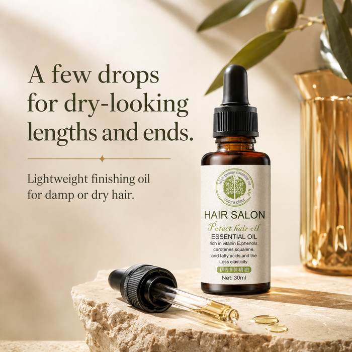 SilkRoot lightweight hair finishing oil with 30 ml dropper bottle